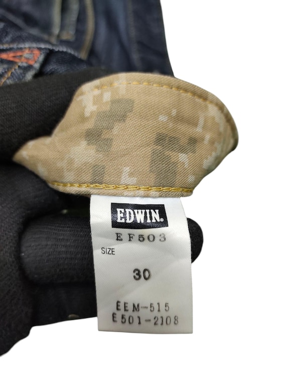 Vintage Edwin Function Distressed Denim Jeans Wai… - image 11