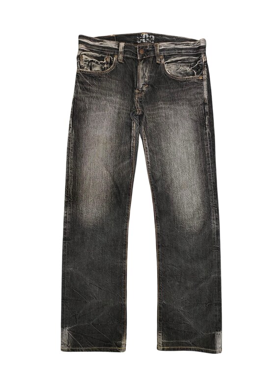 Buy Vintage 90s Edwin 503 Jeans, Clawmark Faded Black Denim, Waist 