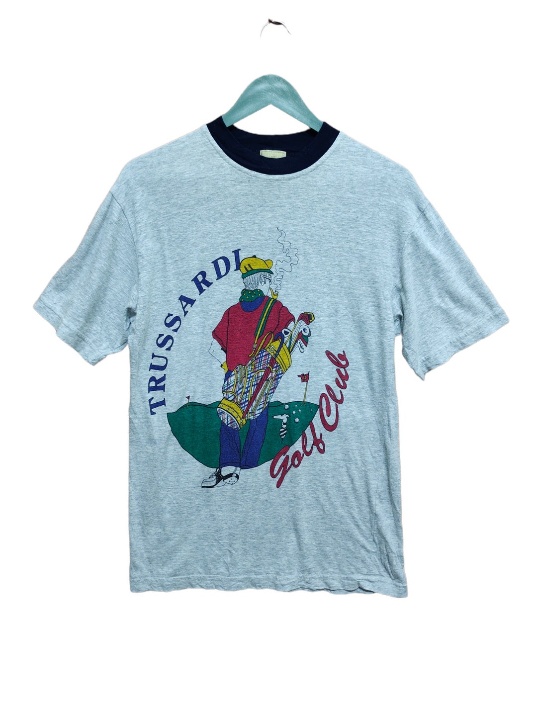Print Hat Golf Trussardi Vintage 90s Trussardi Golf Club Big Print