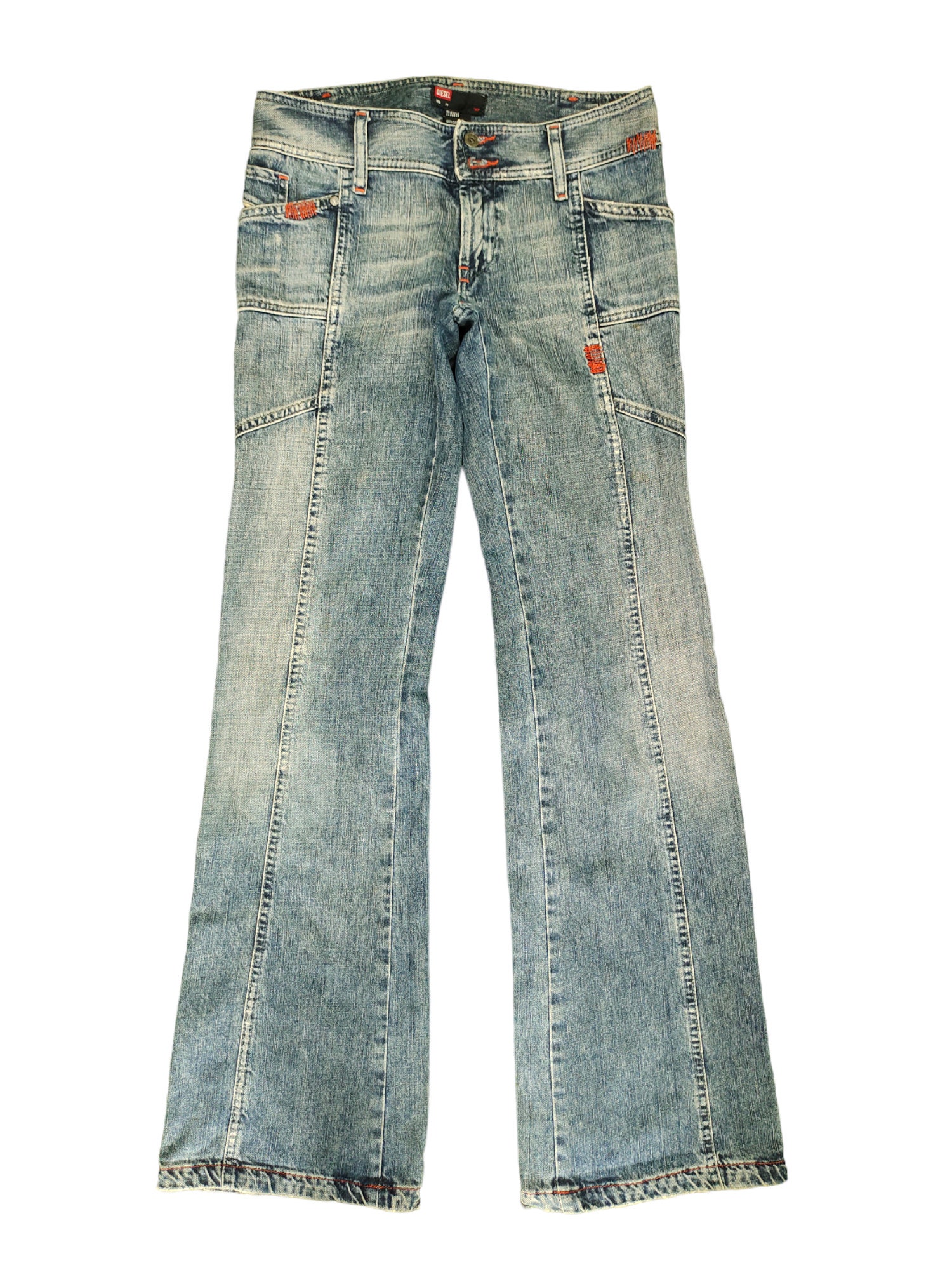 Diesel Men M Flare Distress Denim Pants Archive Y2K Luxury