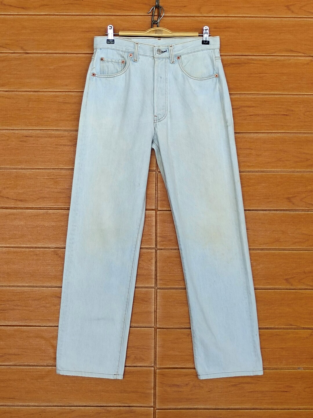 速くおよび自由な W30x29 Denim Wash Light Usa in Made 501xx Levi's 90s Vintage パンツ