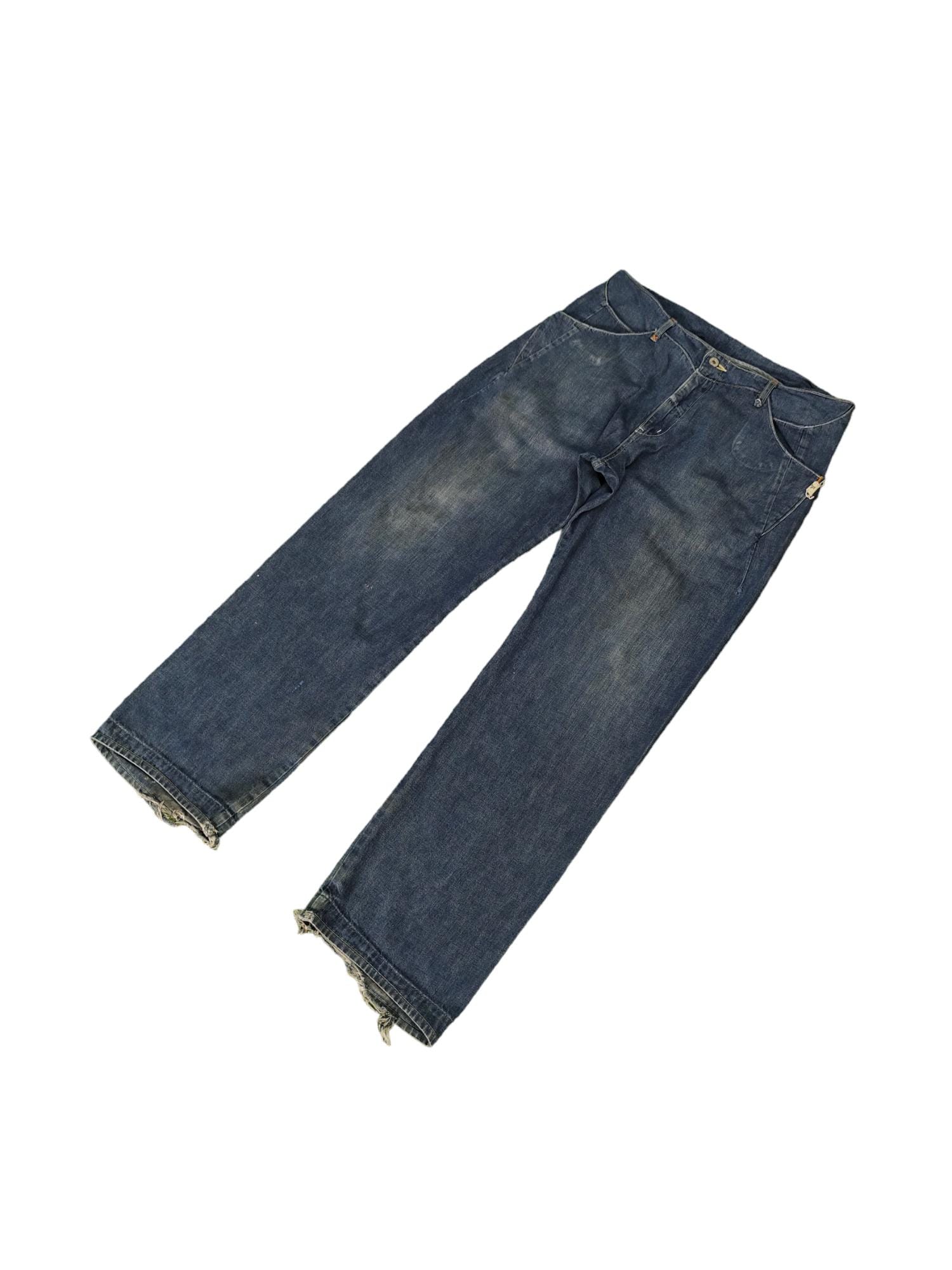 W36x32.5 Loose Jeans Real Mad Hectic Japan Denim Wide Leg W36x32.5 Loose Jeans Real Mad Hectic Japan Denim Wide Leg