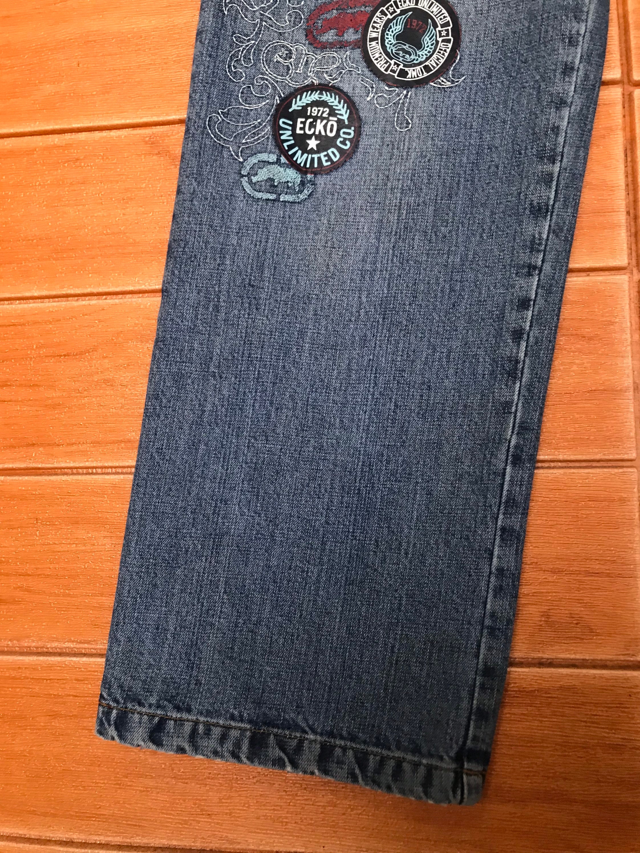W29x28 Vintage 90s Ecko Unltd Baggy Denim Jeans Tupac