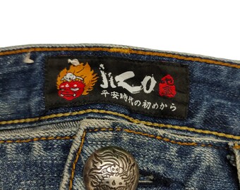 パンツ Japanese label Y2K CIVARIZE resin paint Vintage Y2k Vomanie Dragon Sakura Embroidered Denim Pants