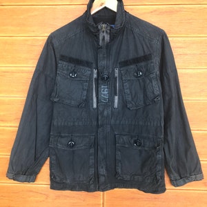 Veste vintage Luker By Neighborhood 1977 à smocks C-JKT / Marque japonaise / Militaire / Urbain / Cyberpunk / Taille S