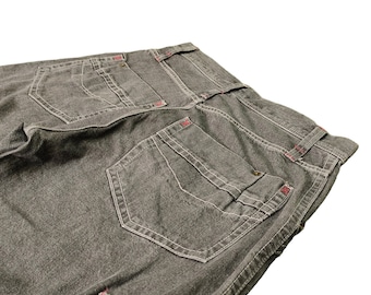 Y2K Baggy Black Opium Pocket Jeans Gothic Pants Oversized