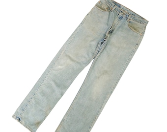 Vintage 90s Levis 505 Regular Fit Straight Leg Denim Jeans Light Wash Levis Denim Waist 33