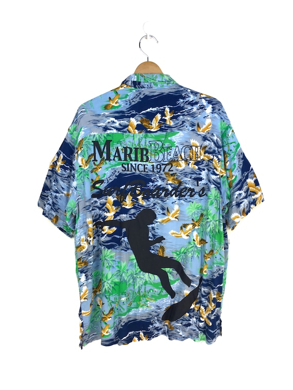 Vintage STEVENSON Marib Beach Hawaiian Shirt / Alo
