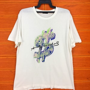 Vintage ANDY WARHOL Dollar Logo Pop Art T-Shirt / Size L