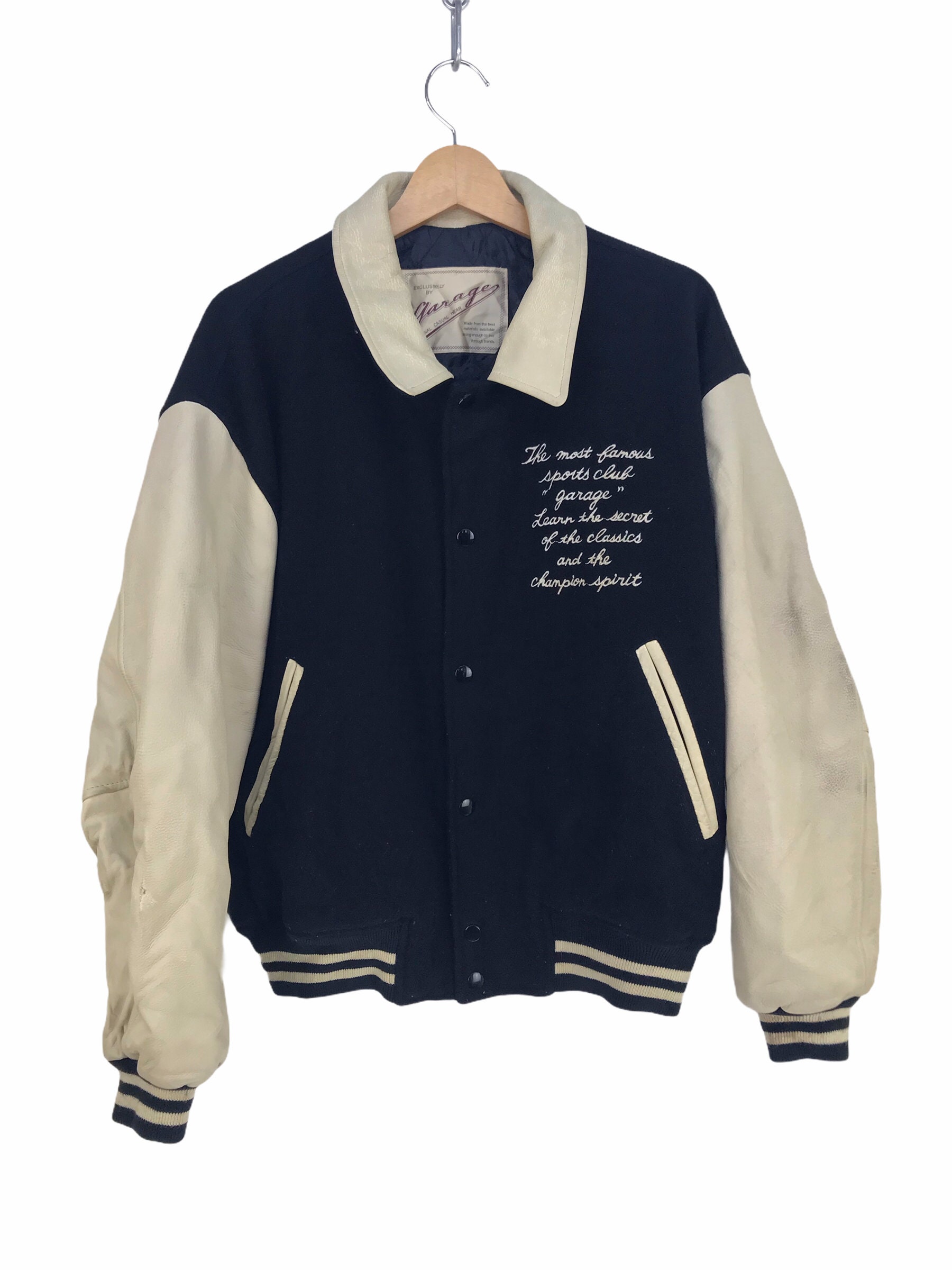 Vintage GARAGE SPORTS FEDERATION Varsity Jacket Leather/wool Vintage GARAGE SPORTS FEDERATION Varsity Jacket Leather/wool