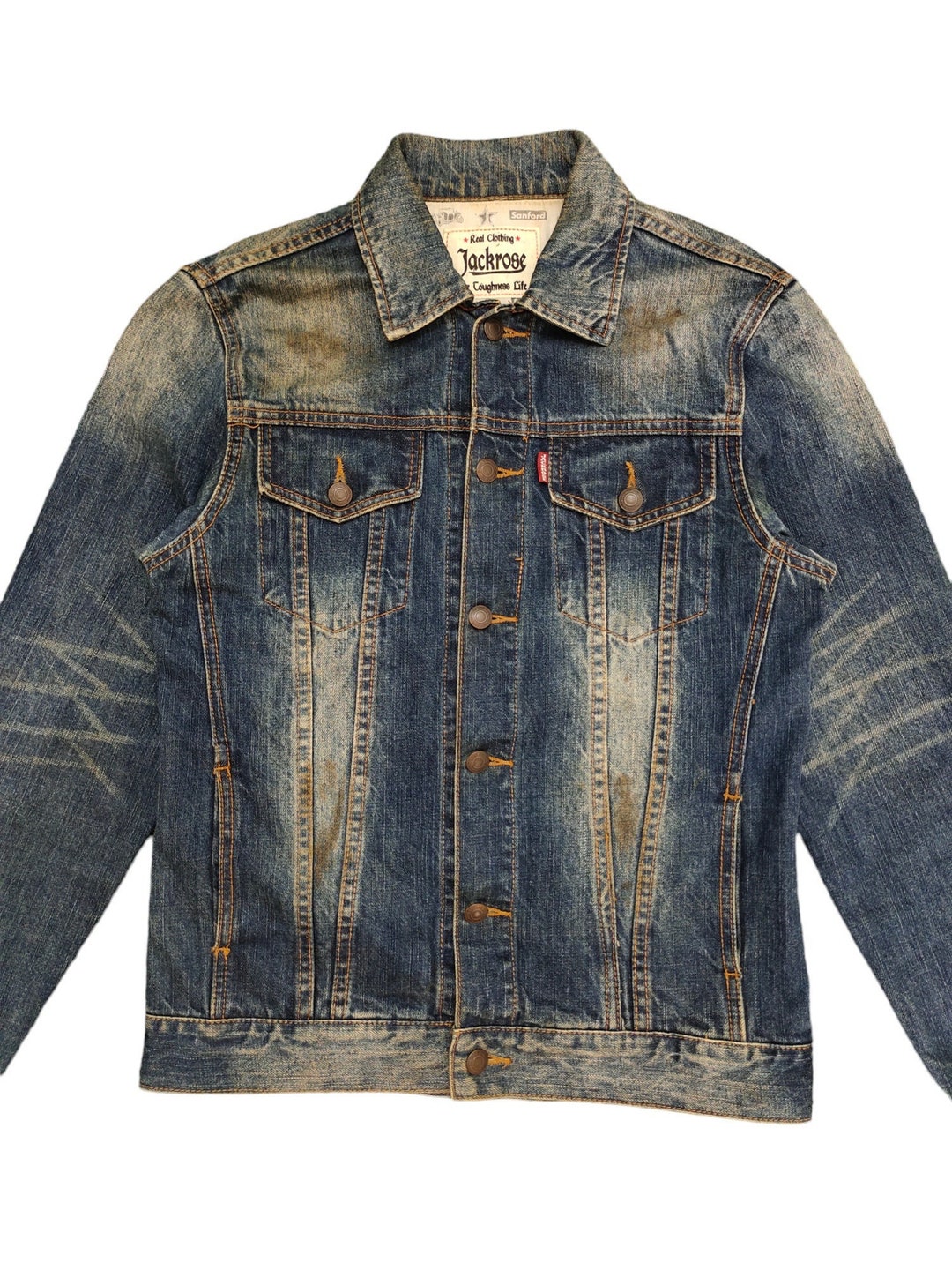 ☆NINE BULAZ LINE☆ クラッシュ DENIM JAKET 'L' ☆NINE BULAZ LINE☆ クラッシュ DENIM JAKET 'L' 9zero1