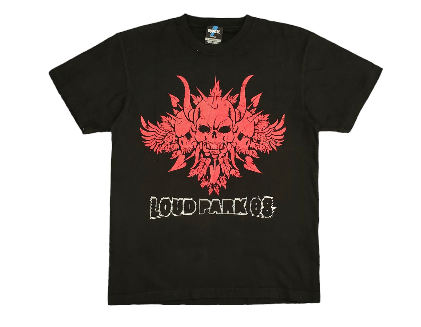 Vintage Loud Park 08 Metal Festival T-shirt - Skull Graphic, Size