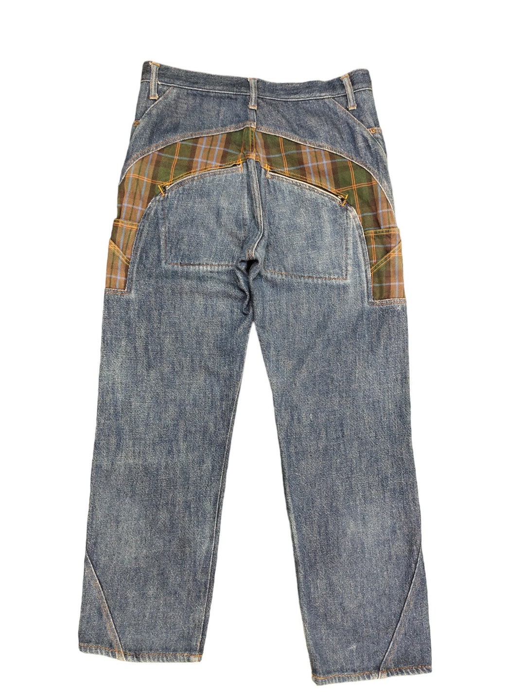 Men Baggy Jeans Y2k Hip Hop Skater Pants Vintage Jnco Jeans Loose Fit Skateboard Denim Pants Streetwear, Blue, S