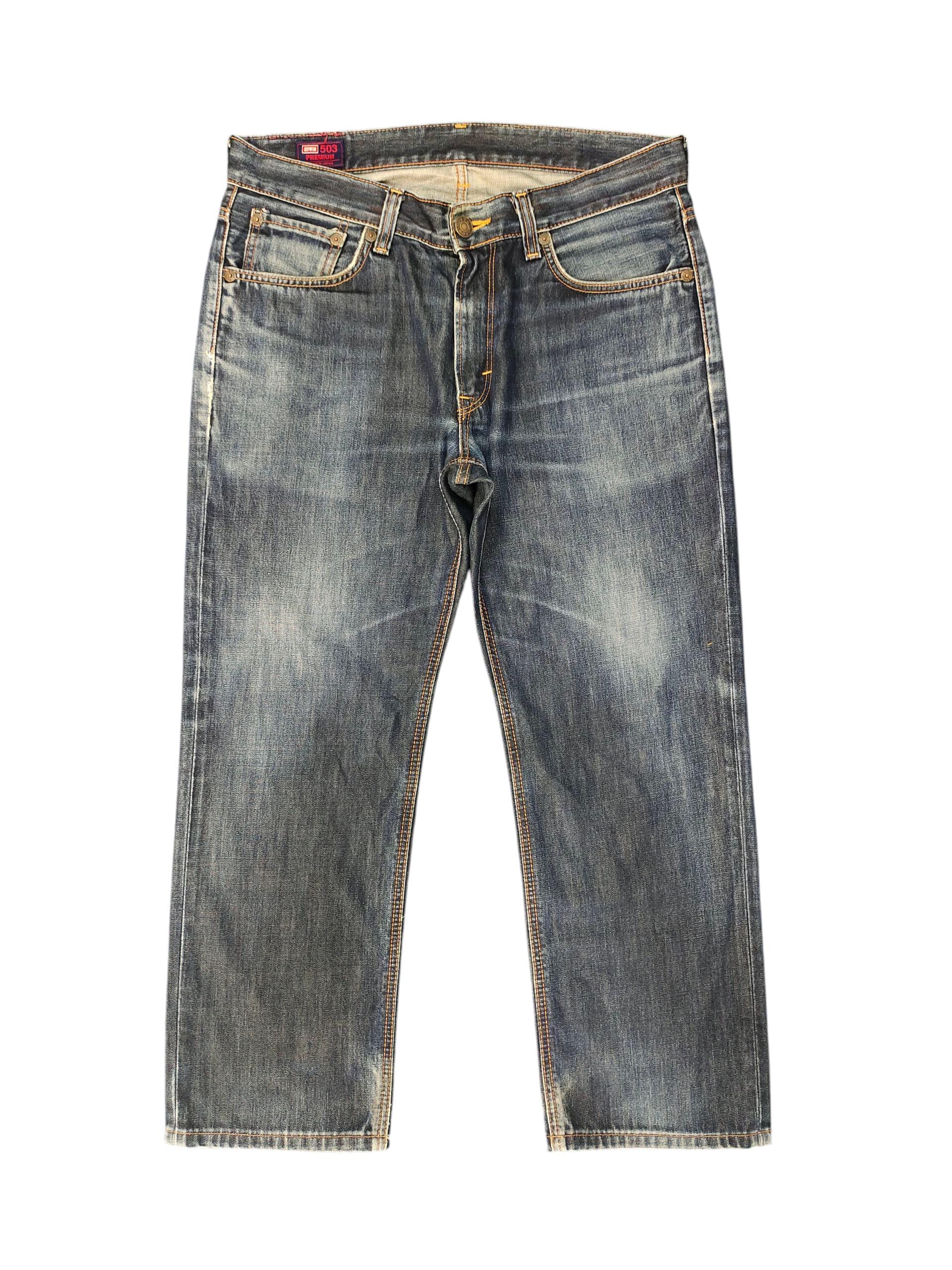 パンツ y2k EDWIN 503 Vintage Fade Denim swag M Vintage 90s Edwin 503 Denim Jeans, Faded Distress, Waist 35 - Etsy