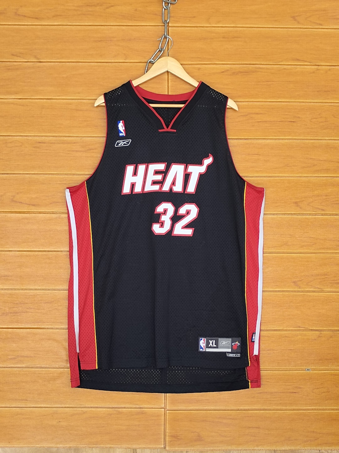 Vintage Adidas Miami Heat Shaquille O'Neal Jersey Size Xl Length +2
