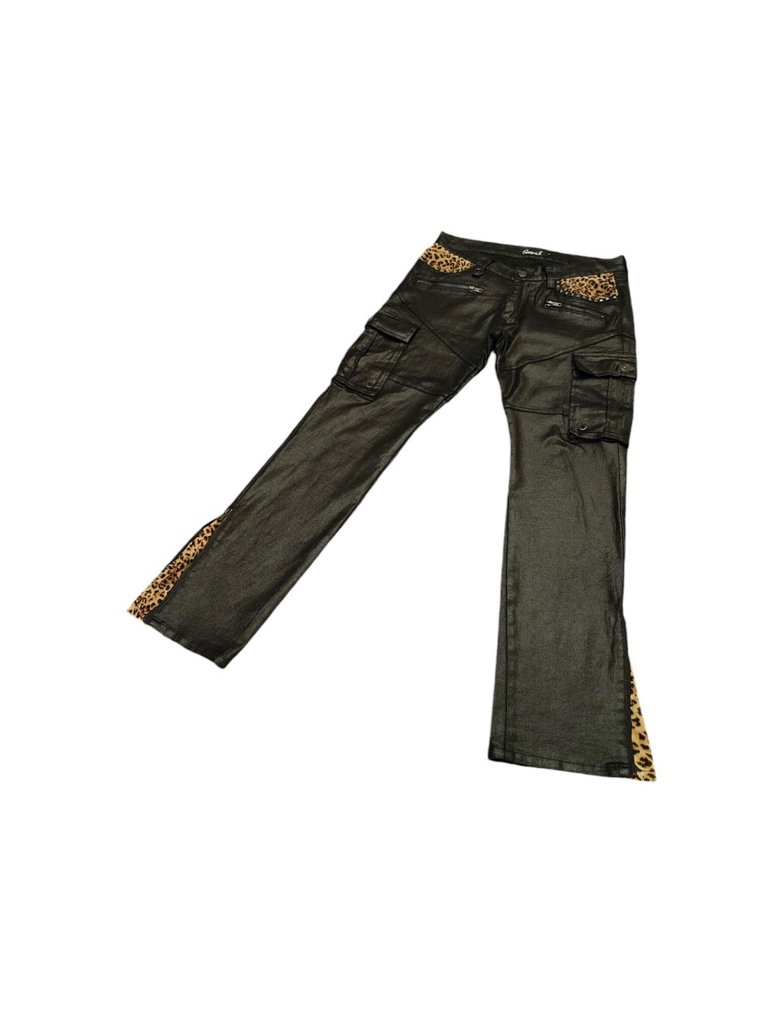 W31x32 Flare Jeans Cavaria Studded Coated Leopard Cargo W31x32 Flare Jeans Cavaria Studded Coated Leopard Cargo