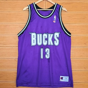 Vintage 90s Champion NBA Milwaukee Bucks Glenn Robinson #13 Jersey / Size 48 / L