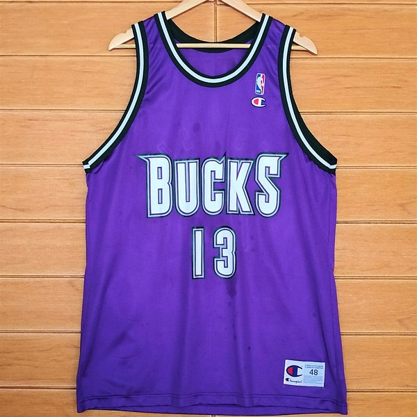 Vintage 90s Champion NBA Milwaukee Bucks Glenn Robinson #13 Jersey / Size 48 / L