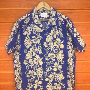 Vintage 60s 70s Howie Panel Printed Hawaiian Shirt / Aloha Wear Shirt / Rockabilly Shirt / Summer Shirt / Size L