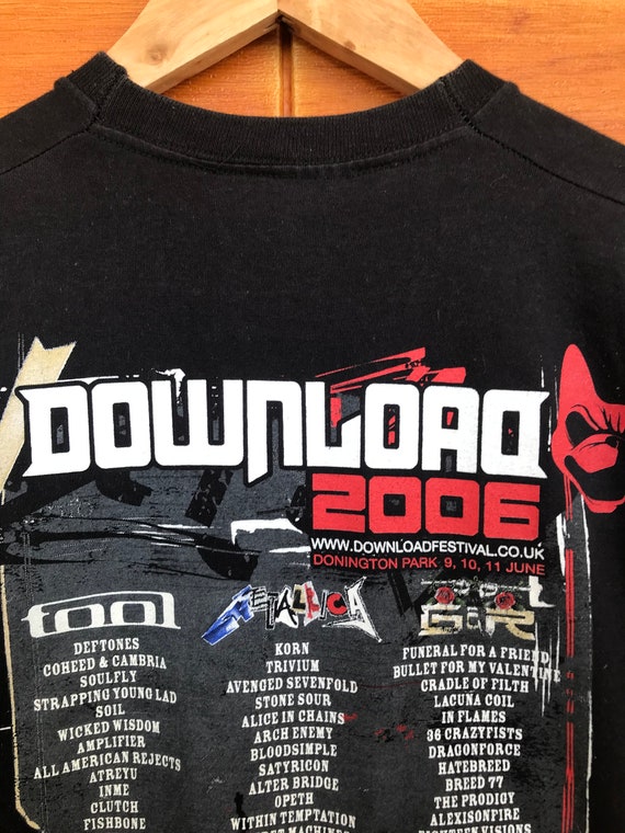 Vintage Download Festival 2006 Band T-shirt, Tool Metallica Guns N