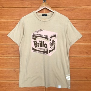 Camiseta Pop Art vintage ANDY WARHOL &#39;brillo soap pads&#39; / Tamanho M