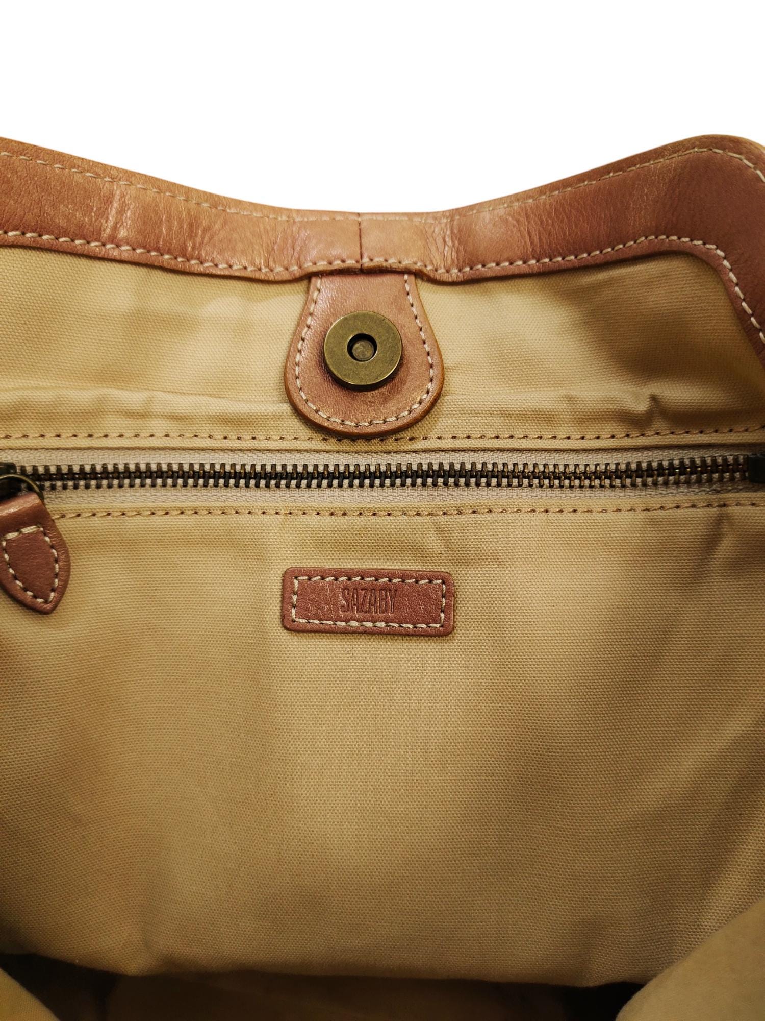 Vintage Sazaby Leather Shoulder Tote Bag - Patina Finish - Etsy