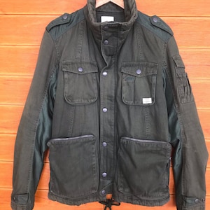 Vintage DIESEL Paisley OG Military Tactial Jacket / Renzo Rosso / Mitary Style / Size L