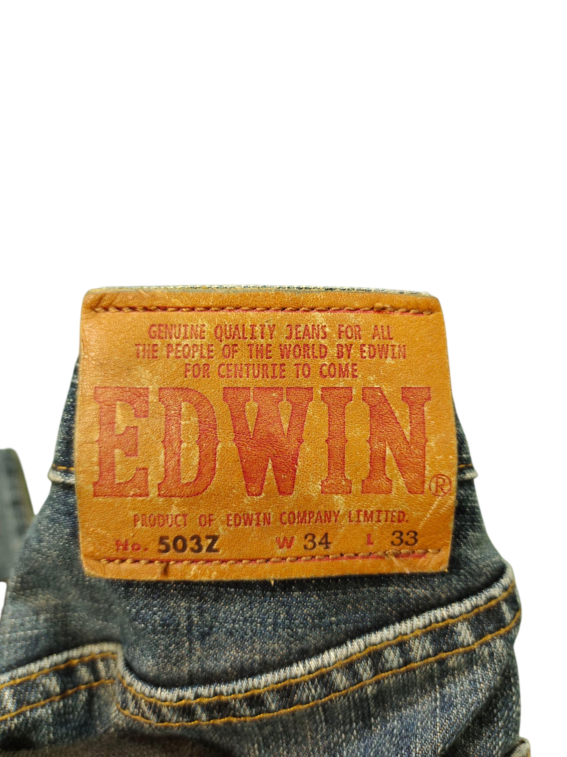 Vintage Edwin 503Z Japan Clawmark Denim Jeans - Wide Leg Waist 34