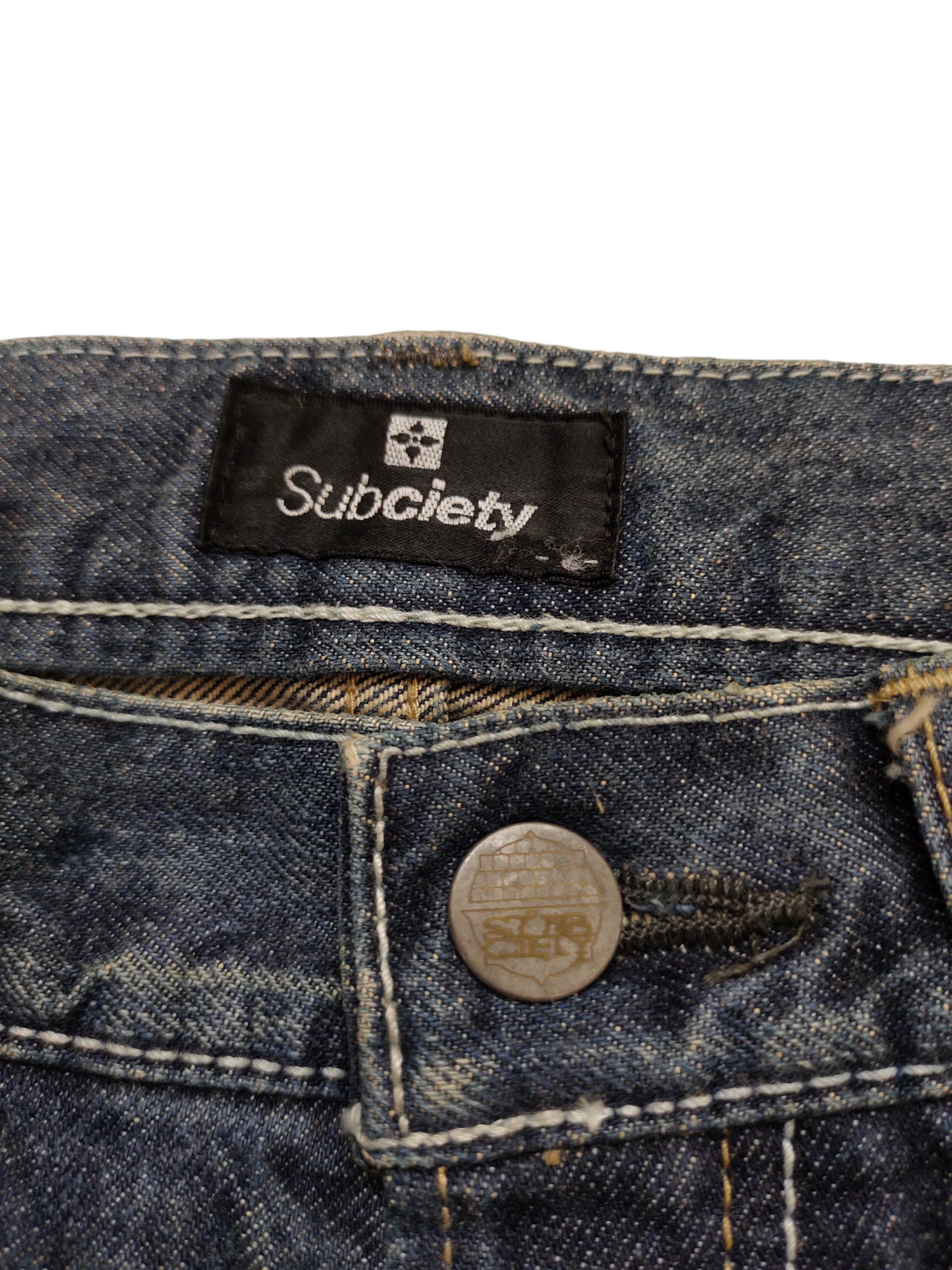 Buy Vintage 1999 Subciety Selvedge Denim Jeans, Faded Wash (w32x29 