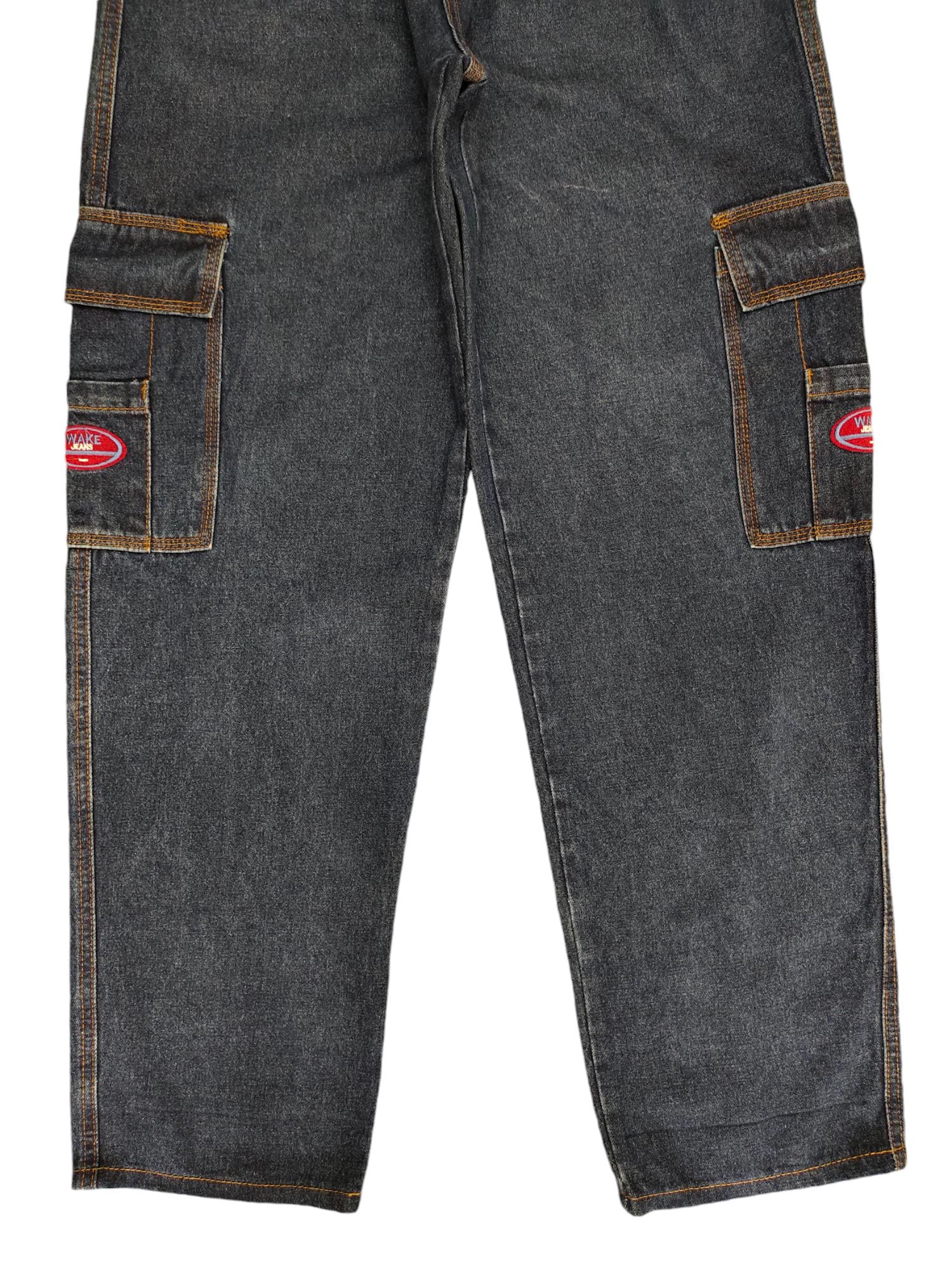 Wake Jeans Baggy Cargo Denim: Y2K Streetwear (w26x32.5) - Etsy