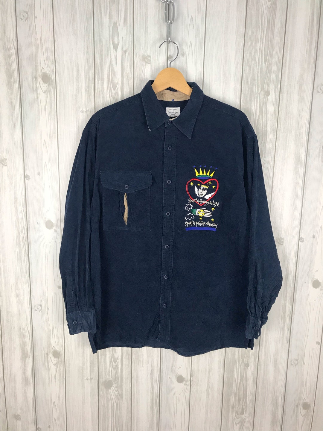 80s JEAN-CHARLES DE CASTEL BAJAC ヴィンテージ Rare Vintage Jean Charles De Castelbajac Sport Velvet Button up