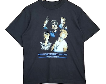 Vintage Backstreet Boys Black & Blur World Tour T-Shirt / Size S