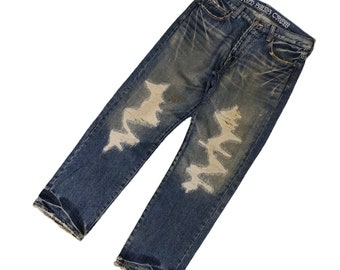 Vintage Edwin 505X Loose Fit Jeans: Painted Selvedge Denim (w32x29