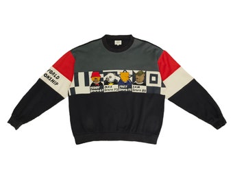 Vintage 1990s Jean Charles De Castelbajac The World Championship Sweatshirt  Made In Japan Size XL