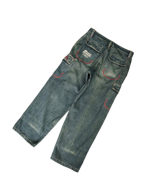 W34x30 Baggy Jeans Piko Cargo Wide Leg Denim Jnco Y2k