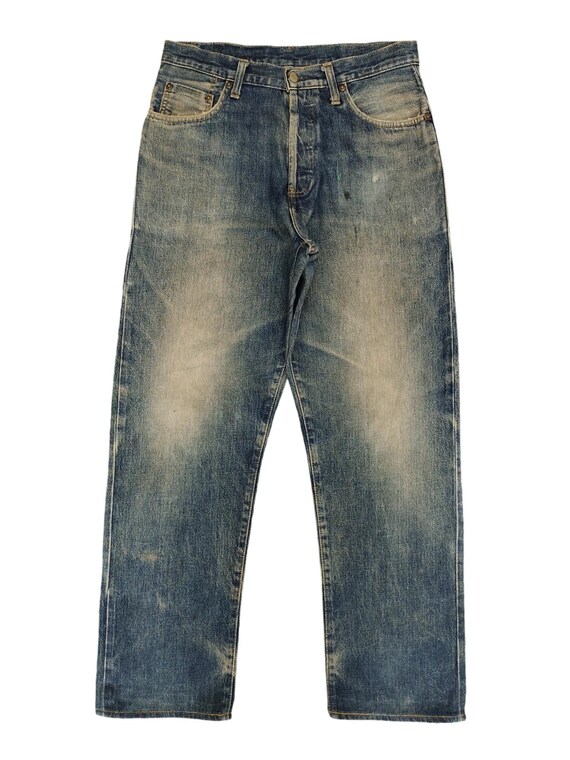 Vintage 90s RRL Ralph Lauren Distress Faded Selvedge Jeans Polo 