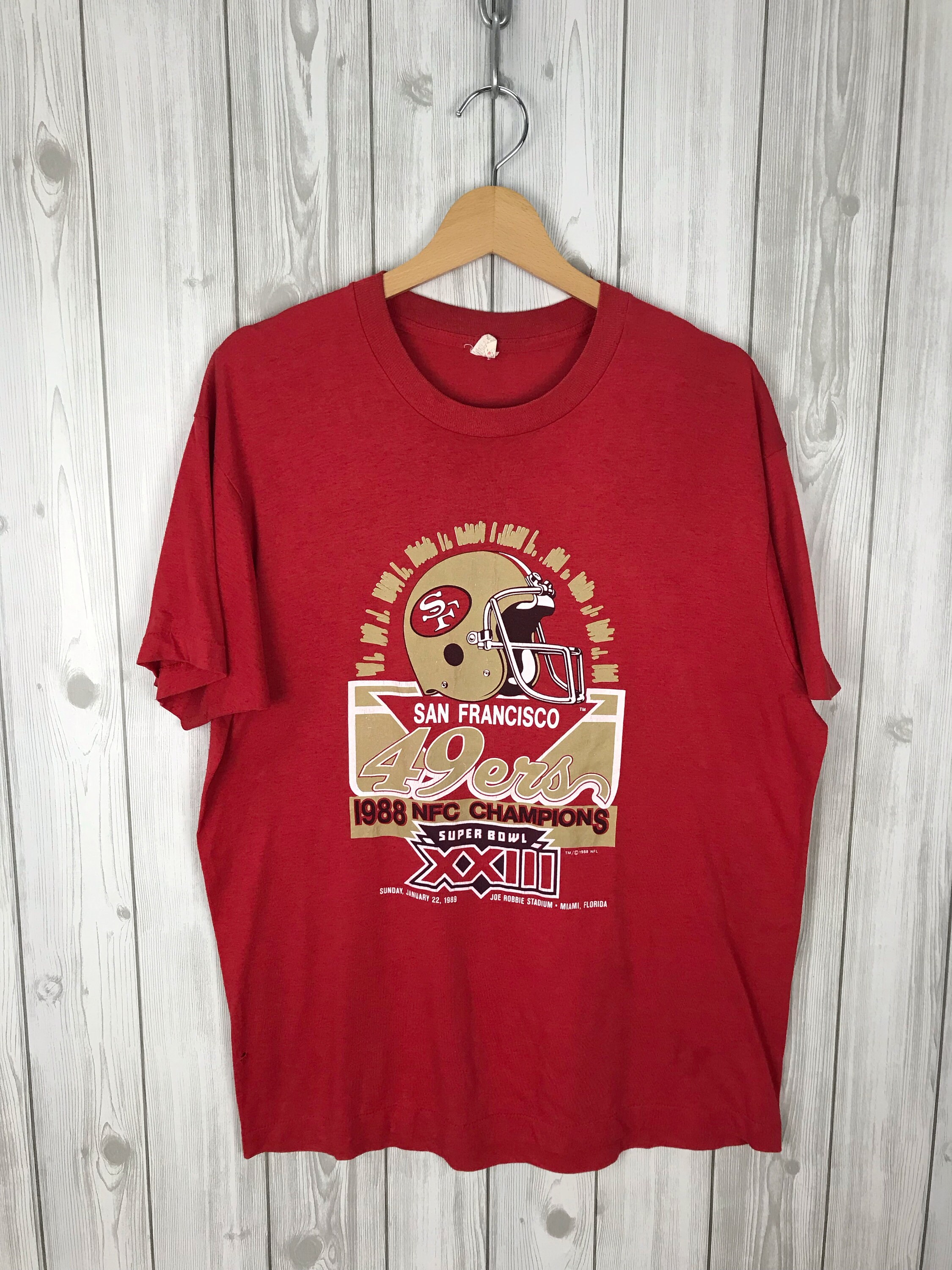 Rare Vintage 80s SAN FRANCISCO 49ERS NFL Print T-shirt Large - Etsy