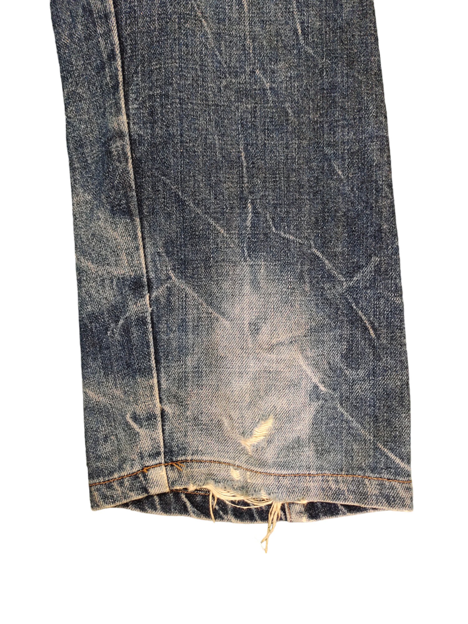 W34x31 Vintage Y2k Elr Japan Navajo Curved Denim Pants Ppfm