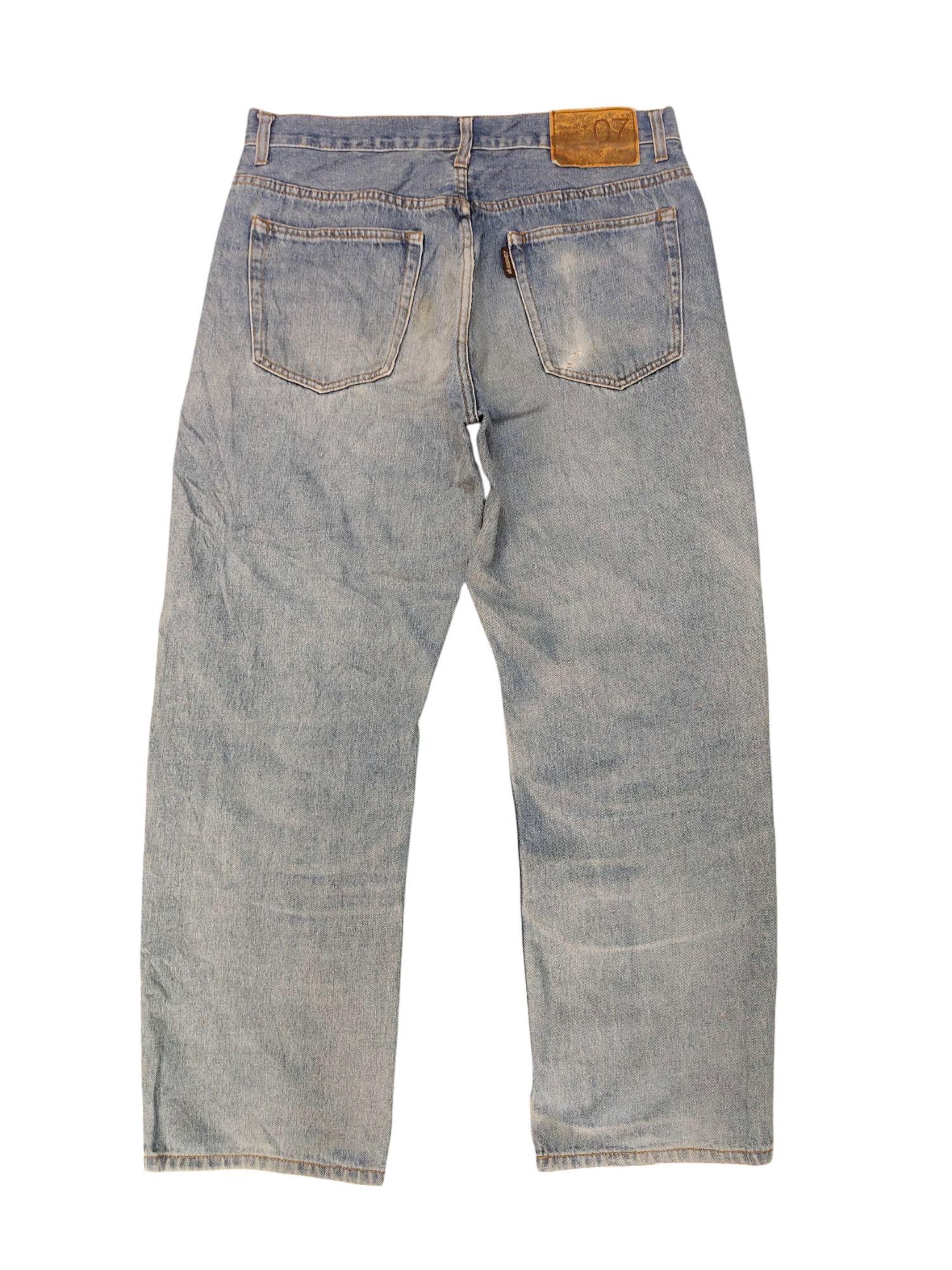 Oh Seven Clawmark Patchwork Denim Jeans, Faded Wash (waist 32) - Etsy