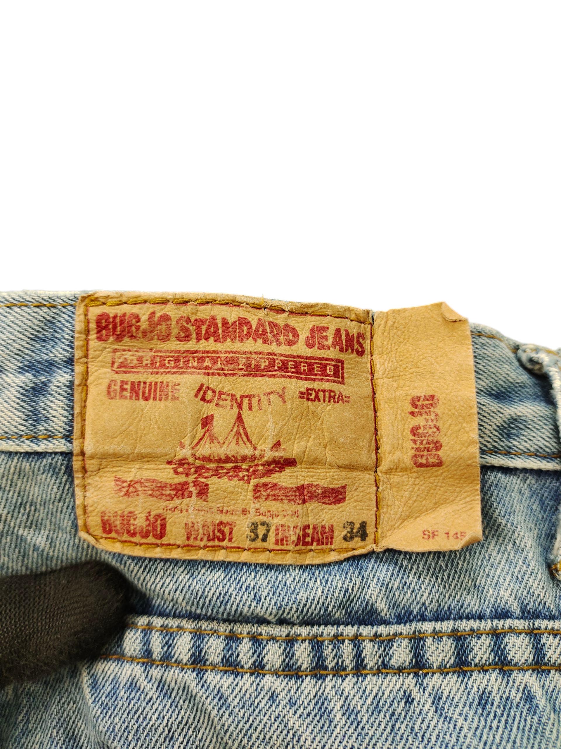 Vintage Bugjo Distressed Denim Jeans - Clawmark Faded - Waist 36