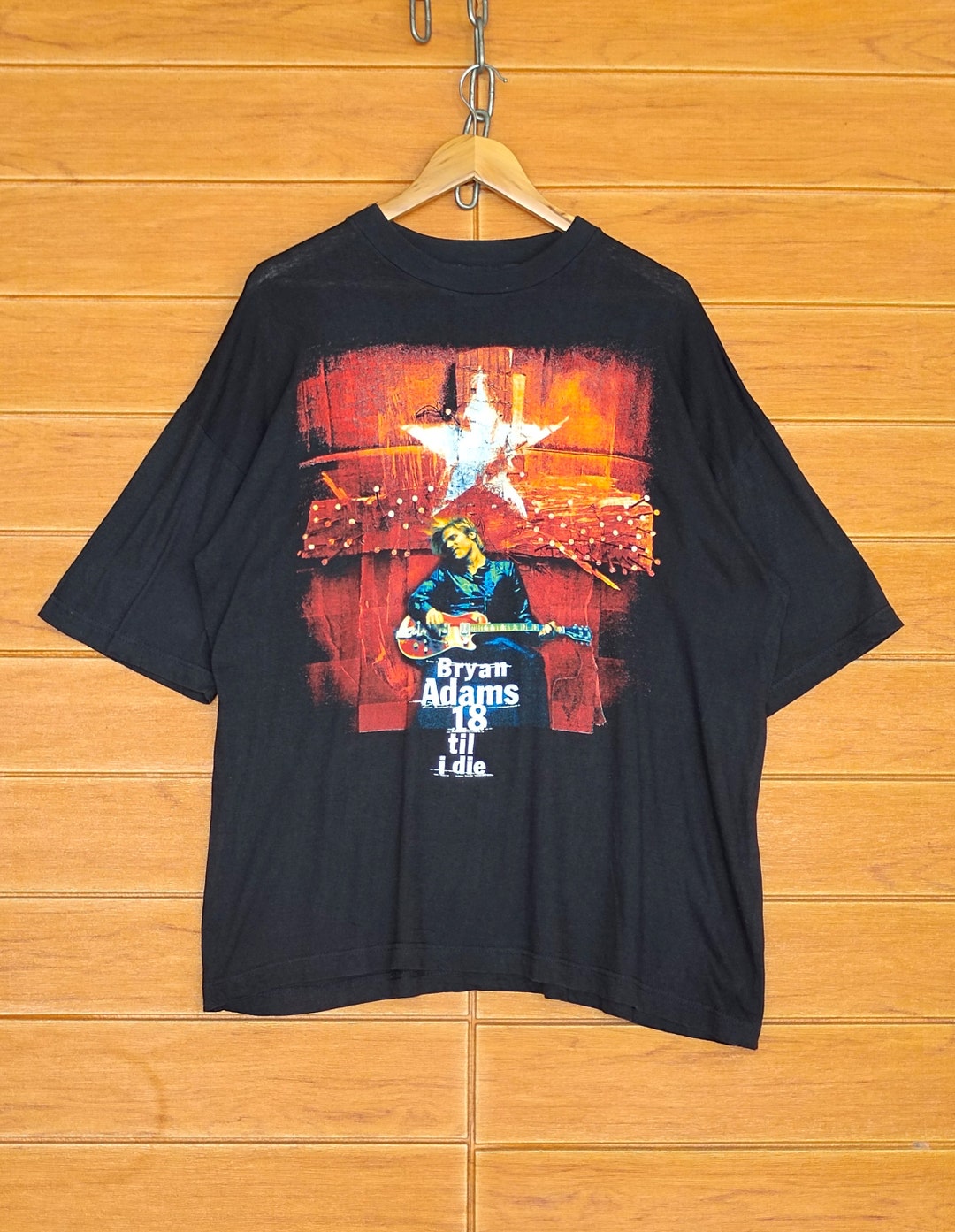 Vintage 90s Bryan Adams Tour T-shirt: 18 Til I Die, Size XL - Etsy