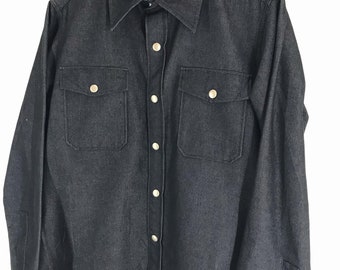 Vintage APC Denim Shirt - Made in Japan Snap Button - Medium - Etsy