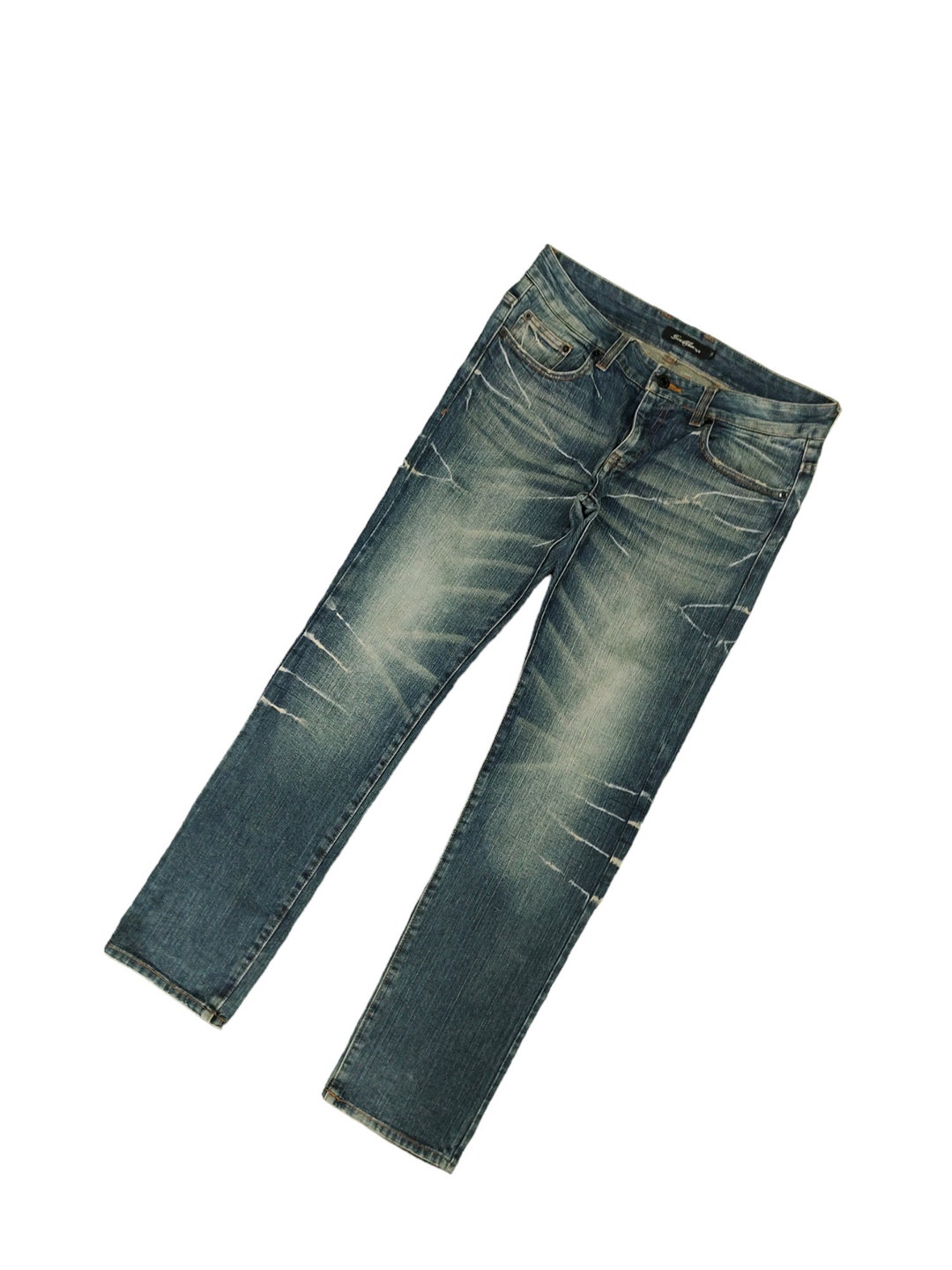 Faded Denim Jeans: Japanese Root Three Style (w34x33) - Etsy