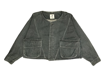 Vintage 1980s Hai Sporting Gear Miyake Design Oversize Denim Jacket Size M