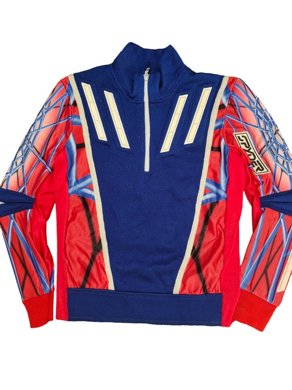 Buy Vintage 90s Spyder Stretchable Knit Half Zipper Jacket Size M 