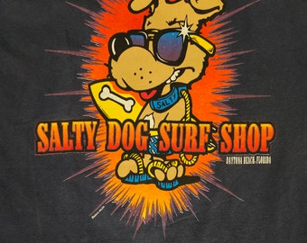 Vintage Salty Dog Surf Shop T-shirt: B. Miller Artwork, 2003, Size