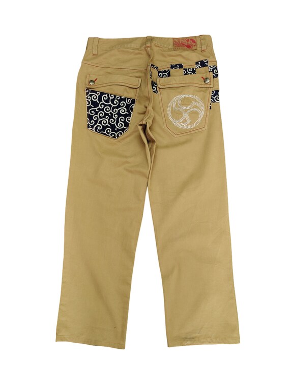 W35x29.5 Baggy Jeans Kagura Sukajan Embroidered Wide Leg