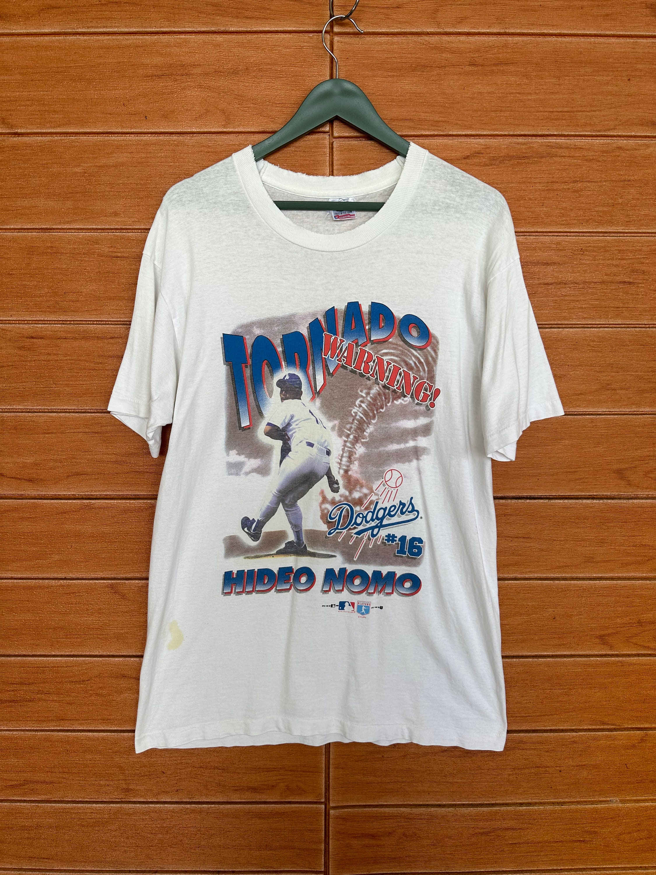 Nomo Tornado Tシャツ L サイズ 連続奪三振記録記念ボール New arrival!! 【used】 