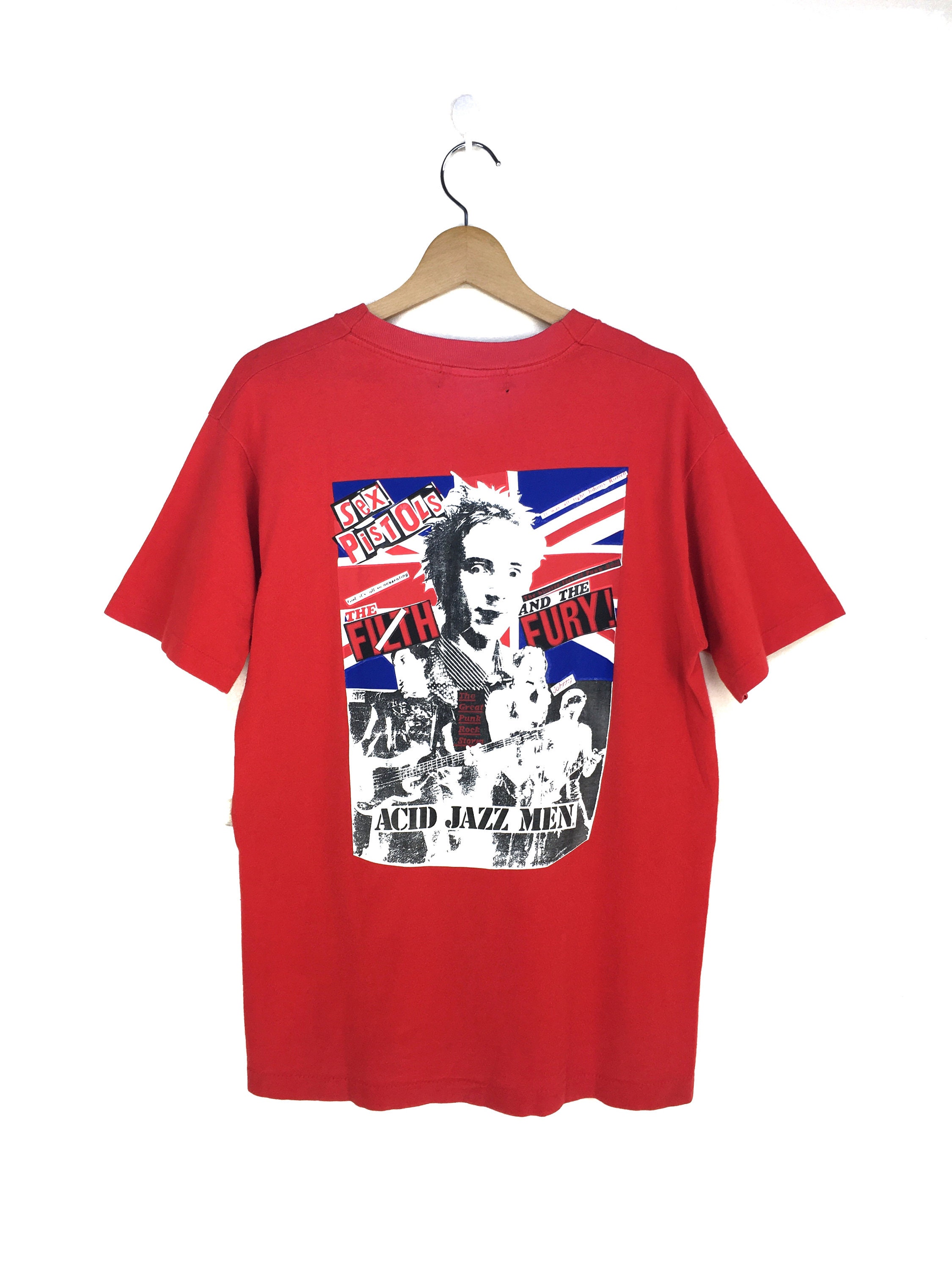 Vintage 90s Acid Jazz Men X Sex Pistols Punk T Shirt Johnny Etsy Canada