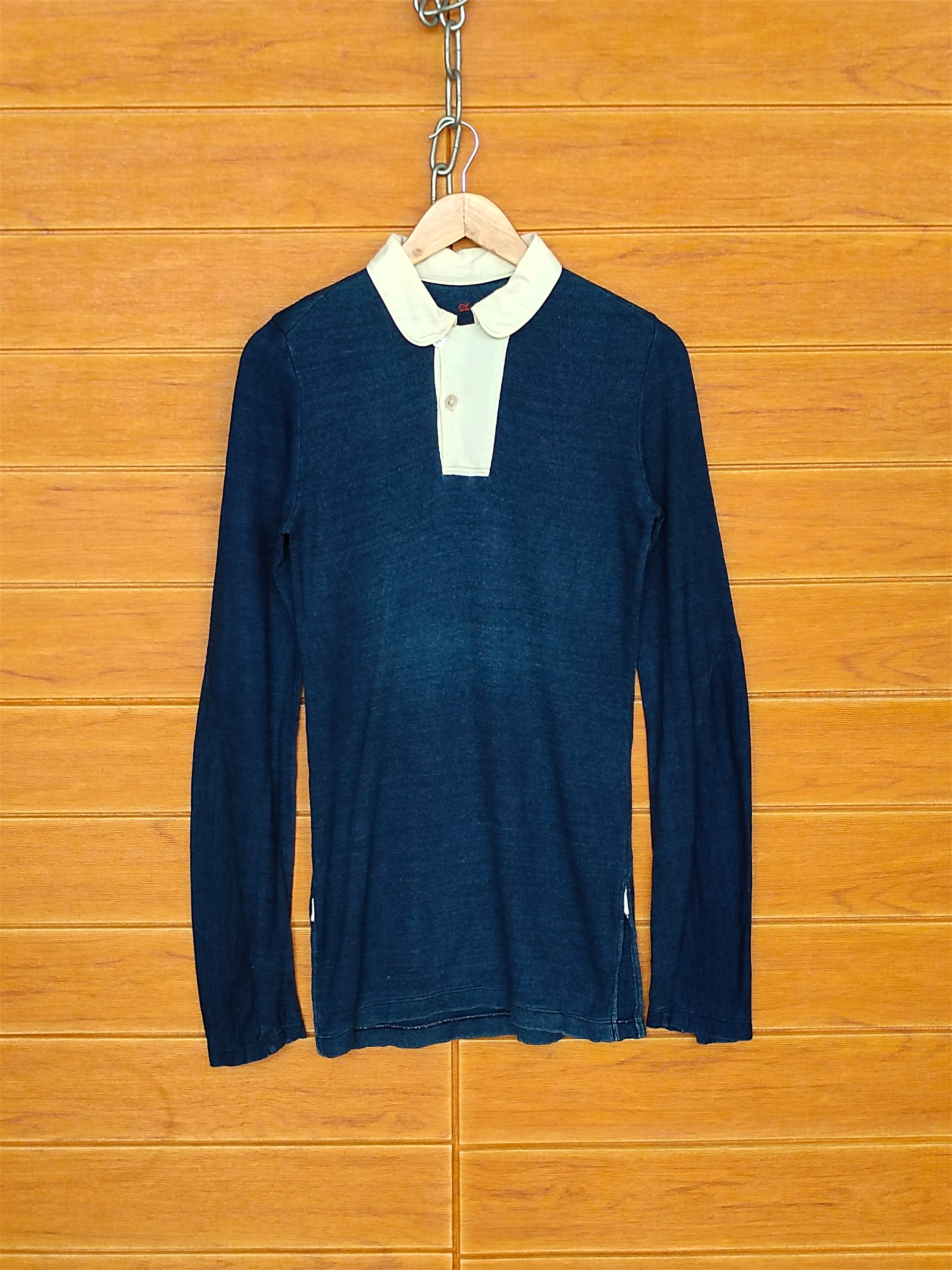 45rpm インディゴ Vintage 90s Iconic Japan 45RPM INDIGO Stretchable Longsleeve